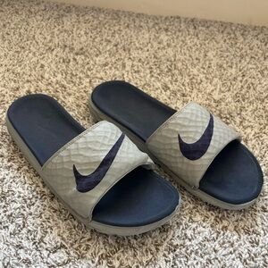 Navy and Grey Nike Slide Slides